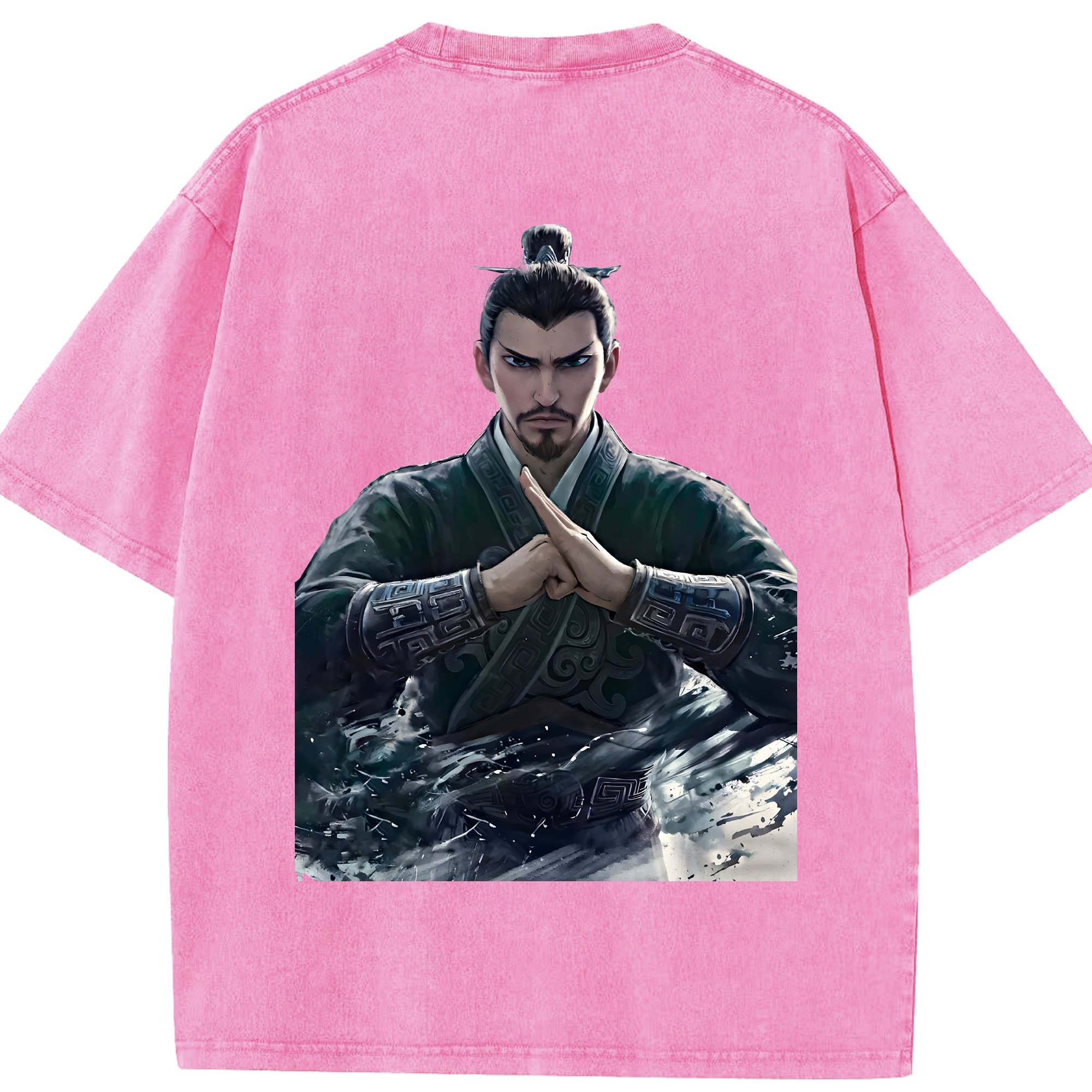 （画像用） Ne Zha 2 ナタ 魔童の大暴れ 綿100% ヴィンテージ風 半袖Tシャツ（背面プリント）